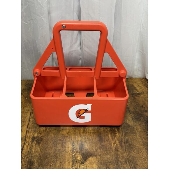 Gatorade 6 Pack 32oz Sports Football Water Squeeze Bottle Carrier Holder Orange - Picture 4 of 10